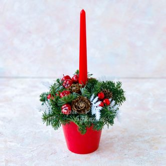 Мини-комп. на новый год со свечой